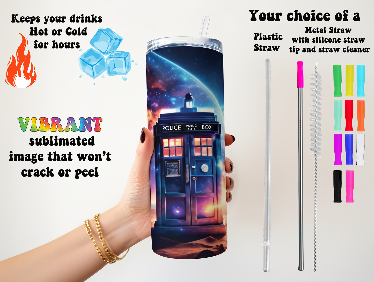 Cosmic Tardis Tumbler
