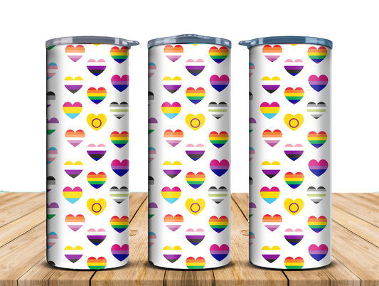 LGBTIA Hearts Tumbler
